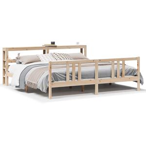 vidaXL Cadre de lit avec t&ecirc;te de lit sans matelas 200x200 cm