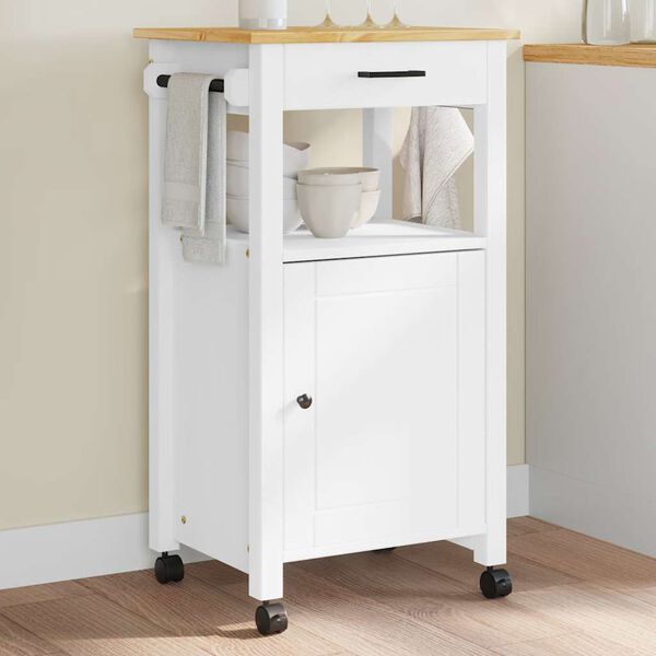 vidaXL Chariot de cuisine MONZA 48x40x88,5 cm bois massif de pin