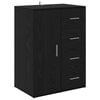 vidaXL Buffet Ch&ecirc;ne noir 59 x 39 x 80 cm Bois d'ing&eacute;nierie