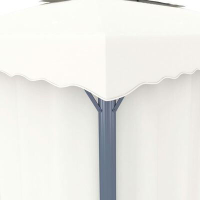 vidaXL Tonnelle et rideau et guirlande lumineuse LED 3x3 m Blanc crème