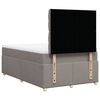 vidaXL Sommier &agrave; lattes de lit avec matelas Taupe 120x200 cm Tissu