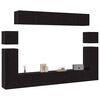 vidaXL Ensemble meuble TV 8 pcs Ch&ecirc;ne noir Bois d'ing&eacute;nierie