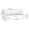 vidaXL Lit coulissant sans matelas blanc 2x(90x200) cm