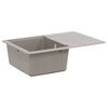 vidaXL &Eacute;vier Gris 670 x 460 mm 80% Quartz et 20% R&eacute;sine