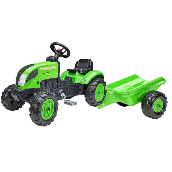 FALK Tracteur &agrave; p&eacute;dales &agrave; enfourcher Country Farmer Vert