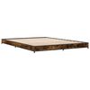 vidaXL Cadre de lit sans matelas ch&ecirc;ne fum&eacute; 120x200 cm