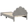 vidaXL Cadre de lit pour enfants avec t&ecirc;te de lit Gris clair Velours