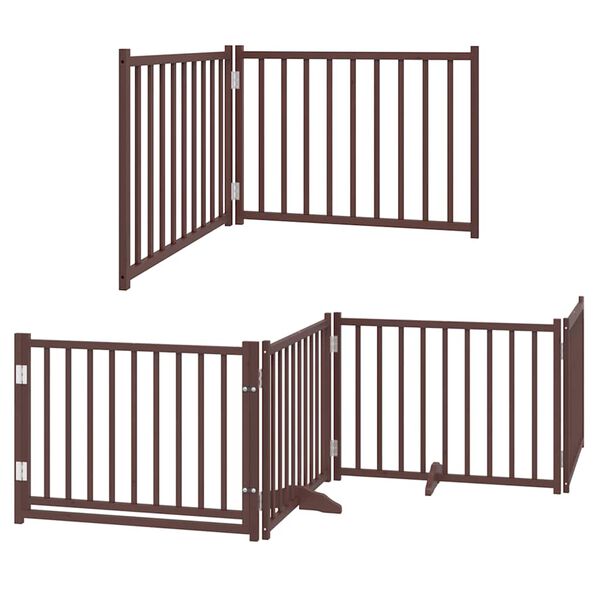 vidaXL Barri&egrave;re pour chien porte pliable 8 panneaux bois de peuplier