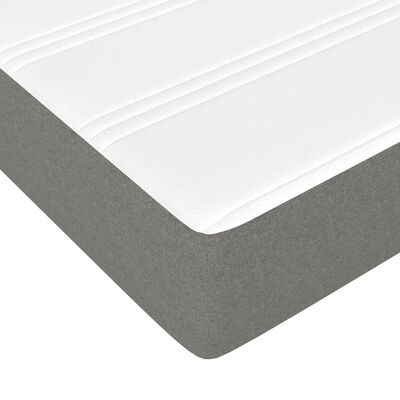 vidaXL Matelas de lit à ressorts ensachés Gris foncé 90x190x20cm Tissu