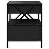 vidaXL Table de chevet avec LED infini noir 40x40x51 cm