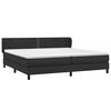vidaXL Sommier &agrave; lattes de lit avec matelas Noir 200x200 cm Similicuir