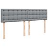 vidaXL Sommier &agrave; lattes de lit avec matelas Gris clair 180x200cm Tissu