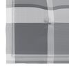 vidaXL Chaises de jardin lot de 2 avec coussins &agrave; carreaux gris Teck