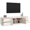 vidaXL Meuble TV Blanc 176x37x47,5 cm Bois de pin massif