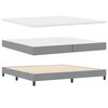 vidaXL Lit boxspring avec matelas Gris clair 200 x 200 cm tissu