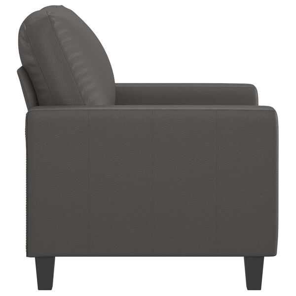 vidaXL Fauteuil Gris 60 cm Similicuir