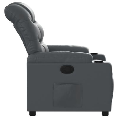 vidaXL Fauteuil inclinable Gris Similicuir