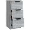 vidaXL Buffets 3 pcs Sonoma gris Bois d'ing&eacute;nierie
