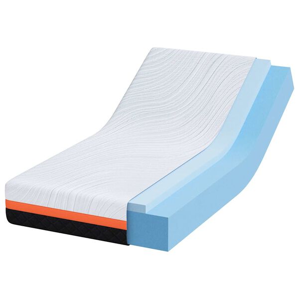 vidaXL Matelas Blanc et Noir 80 x 160 cm Tissu jacquard