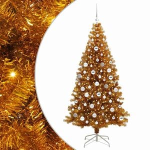 vidaXL Sapin de No&euml;l Dor&eacute; 180 cm PET