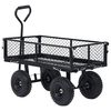 vidaXL Chariot &agrave; main de jardin Noir 250 kg