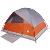 vidaXL Tente familiale &agrave; d&ocirc;me 6 personnes orange imperm&eacute;able