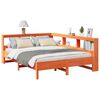 vidaXL Lit biblioth&egrave;que sans matelas cire marron 135x190 cm pin massif
