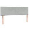 vidaXL Sommier &agrave; lattes de lit et matelas et LED gris clair 140x220cm velours