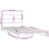 vidaXL Cadre de lit Marron miel 90x190 cm Bois de pin massif Simple