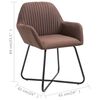 vidaXL Chaises &agrave; manger lot de 2 marron tissu
