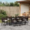 vidaXL Ensemble de salle &agrave; manger pour jardin 9 pcs Marron