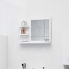 vidaXL Miroir de salle de bain blanc brillant bois d&rsquo;ing&eacute;nierie
