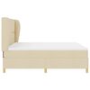 vidaXL Lit &agrave; ressorts avec matelas gris fonc&eacute; 90x190 cm Cr&egrave;me tissu
