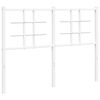 vidaXL T&ecirc;te de lit de remplacement m&eacute;tal blanc 120 cm