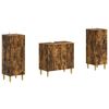 vidaXL Ensemble de meuble de salle de bain 3 pi&egrave;ces DELFT Ch&ecirc;ne fum&eacute;