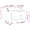 vidaXL Table basse Ch&ecirc;ne sonoma 80x50x40 cm Bois d'ing&eacute;nierie