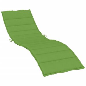 vidaXL Coussin de chaise longue vert m&eacute;lang&eacute; 200x60x4 cm tissu