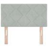 vidaXL Tête de lit avec tête de lit Gris clair 80 cm Velours