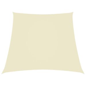 vidaXL Voile de parasol Tissu Oxford trap&egrave;ze 2/4x3 m Cr&egrave;me