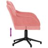 vidaXL Chaises pivotantes &agrave; manger lot de 2 Rose Velours