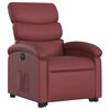 vidaXL Fauteuil inclinable &eacute;lectrique rouge bordeaux similicuir
