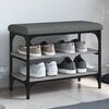 vidaXL Banc &agrave; chaussures sonoma gris 62x32x47 cm bois d'ing&eacute;nierie