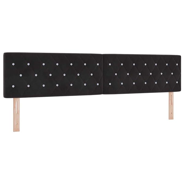 vidaXL T&ecirc;te de lit avec t&ecirc;te de lit Noir 200 cm Cuir synth&eacute;tique
