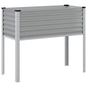 vidaXL Jardini&egrave;re gris 100x45x90 cm acier