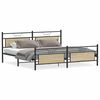 vidaXL Cadre de lit en m&eacute;tal sans matelas ch&ecirc;ne sonoma 193x201 cm