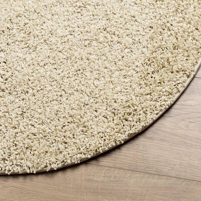 vidaXL Tapis shaggy PAMPLONA poils longs moderne doré Ø 100 cm