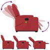 vidaXL Fauteuil inclinable de massage &eacute;lectrique rouge similicuir