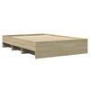 vidaXL Cadre de lit sans matelas ch&ecirc;ne sonoma 140x200 cm