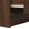 vidaXL Table de chevet avec 2 tiroirs ch&ecirc;ne marron 38x34x80 cm
