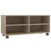 vidaXL Meuble TV avec roulettes Ch&ecirc;ne sonoma Bois d'ing&eacute;nierie